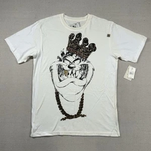 Lot 29 Shirt Mens L Tazmanian Devil Taz Looney Tunes Hip Hop Crown Bling Graphic - Picture 1 of 10