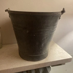 Vecchio Mastello/secchio In Ferro Zincato Peso 1,5kg - Foto 1 di 6