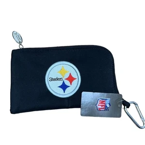 Portafoglio donna Pittsburgh Steelers Football NFL ID con clip chiave braccialetto regalo - Foto 1 di 12