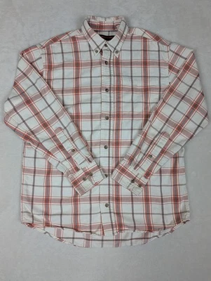 Camisa de franela Five Brother para hombre mediana blanca roja a cuadros Foto 1 de 4