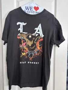 Stay Hungry La Black T-Shirt With Full Color Front Design. 3678 ￼ Size Medium. - Picture 1 of 4