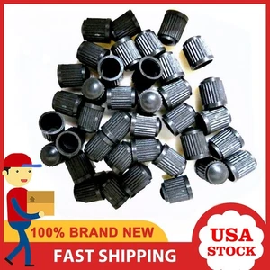(1000PCS) Cap black,Universal Plastic Car Motor Tire Valve Stem Caps W/Washer US - Picture 1 of 12
