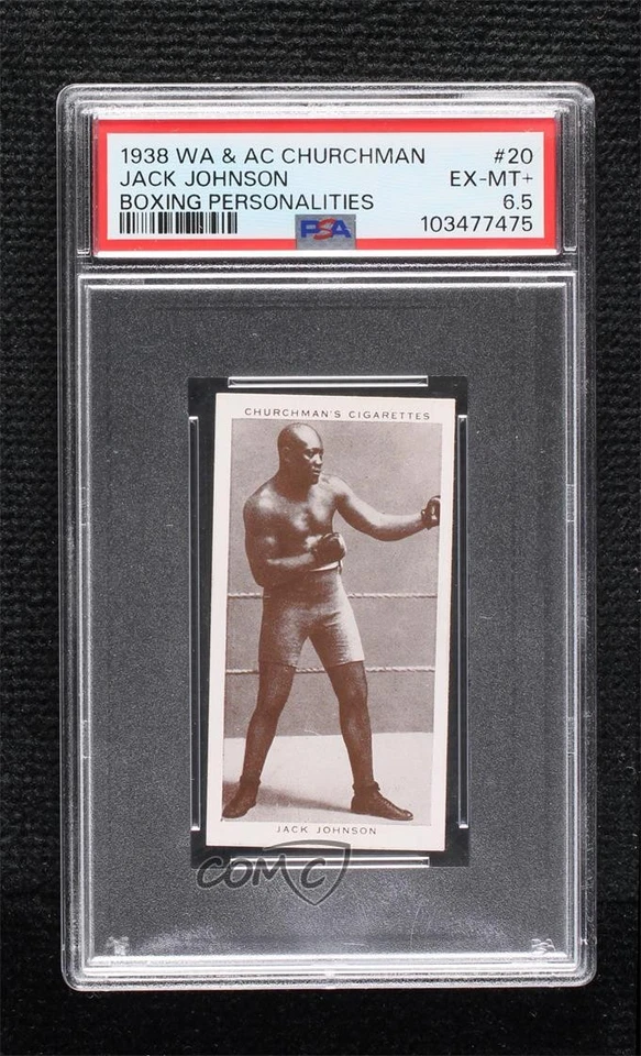 1938 Churchman's Boxing Personalities Tobacco Jack Johnson #20 PSA 6.5 - Image 1 of 3