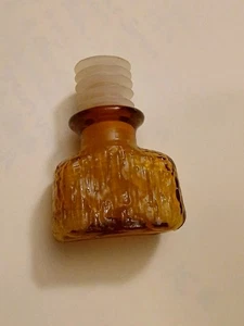 Vintage 2" Italian Empoli Brutalist Amber Glass Decanter W/Stopper - Picture 1 of 8