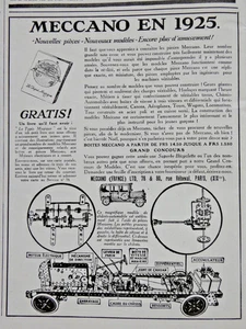 PUBLICITÉ DE PRESSE 1925 MECCANO ÉVEILLE TOUTES LES VOCATIONS DONNE DU PLAISIRS - Imagen 1 de 1