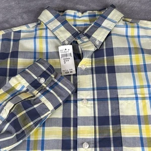 Reed Edward Shirt Mens Large Blue Multicolor Plaid Long Sleeve Button Down New - Picture 1 of 10