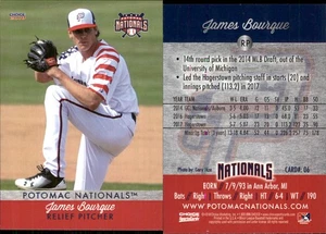 James Bourque 2018 Choice Potomac Nationals RC Card FREE SHIP *AutographDen* - Picture 1 of 1