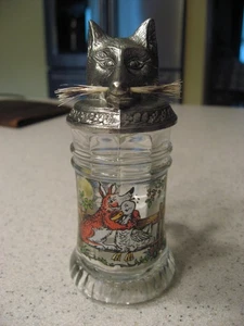 Vintage BMF Schnapskrugerl Mini Peltro Volpe Birra Stein con Baffi Mancano Bicchieri - Foto 1 di 6