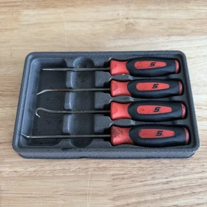 Outils à enfoncer mini pick awl crochet set poignée souple rouge SGASHC 4 pièces - Photo 1/8