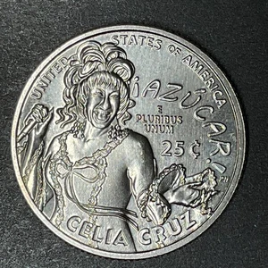 USA Celia Cruz Azucar! 2024 S Proof Quarter 25 c Scarce Circulated Salsa Singer - Picture 1 of 2