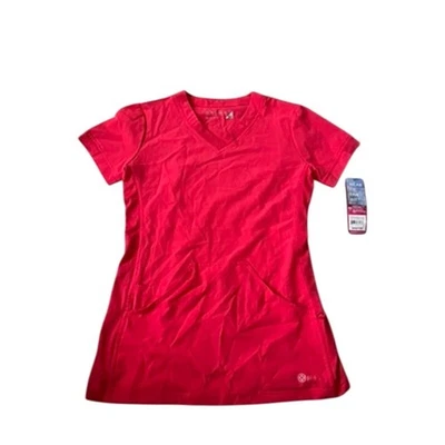 NWT Hot pink White Cross Nursing scrub top sz XXS colorful - Image 1 of 4