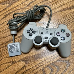 OEM Sony PlayStation 1 PS1 DualShock Analog Gray Controller (SCPH-1200) Tested - Picture 1 of 4
