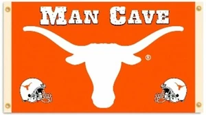 Texas Longhorns Man Cave 3x5 Flag Outdoor House Banner University of Texas Long - Picture 1 of 1