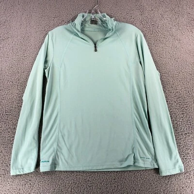 Camiseta Columbia Feminina Média Verde Azul Azul Marinho Titânio Pulôver Caminhada Feminina - Imagem 1 de 4