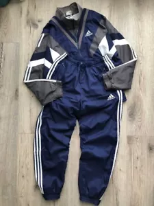 Adidas Nylon 90’s V-Neck Trucksuit Vintage - Picture 1 of 24