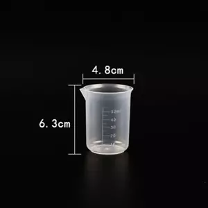 Small Measuring Cup Plastic Transparent Jug Kitchen Tool 25-500ml Beaker B1E6 - Picture 1 of 19