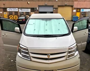 Toyota Alphard Thermal Window Screen Blinds 3 set Camper Van Black out insulate - Picture 1 of 6