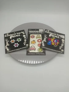 Embroidered Iron On Patches 1970's Theme Outta Sight Daisies Temporary Tattoos - Imagen 1 de 7