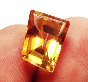 Topazio Limone Naturale Certificato 9,35 Ct Pietre Preziose Sciolte Forma Fantasia - Foto 1 di 6