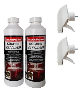 2 x 0,5 Liter Küchen Fettlöser | Öl Holz Fliesen Entferner Reiniger Schmiere - Bild 1 von 6