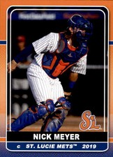 2019 St. Lucie Mets Grandstand #17 Nick Meyer Westminster Colorado Baseball Card