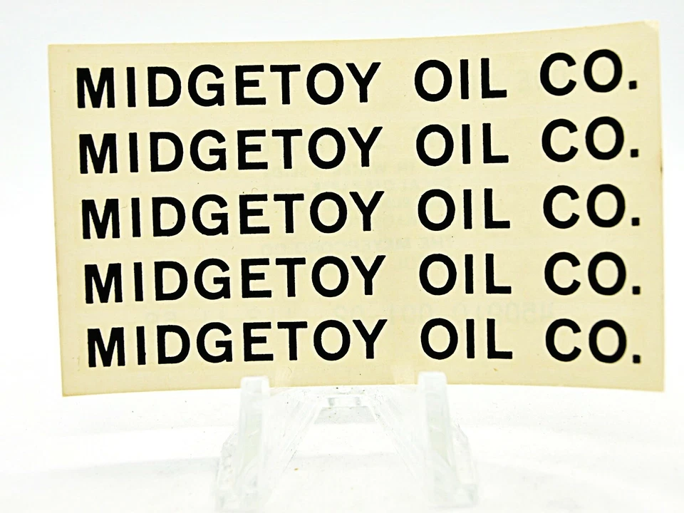 Rare Midge toys NOS (Midgetoy Oil Co.) Original Decal sheet HTF - Image 1 of 1