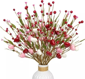 Valentine's Day Gifts 24 Pack Valentines Picks 17 Inch Red Pink White - Picture 1 of 5
