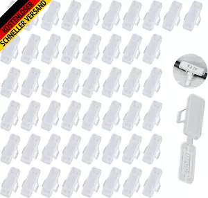 50 Stücke Transparent Kabeletiketten Erkennungsbox Kabel Beschriftung Kabelbinde - Bild 1 von 6