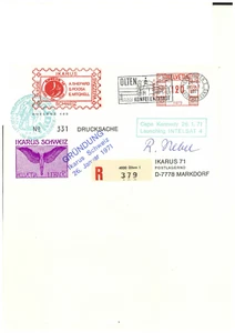 Briefumschlag, Rudolf Nebel, signiert, Weltraumfahrt - Bild 1 von 1