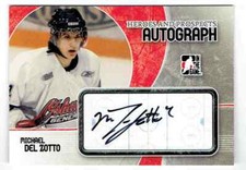 2007-08 ITG HEROES AND PROSPECTS MICHAEL DEL ZOTTO AUTO OSHAWA GENERALS #A-MDZ