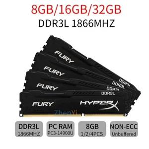 32GB 16GB 8GB DDR3L 1866 PC3-14900 HX318LC11FB/8 Desktop RAM For HyperX FURY Lot - Picture 1 of 14