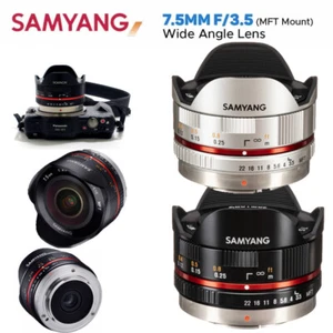 Samyang 7.5mm Ultra Wide Angle Fisheye Lens for Micro Four Thirds - Picture 1 of 9