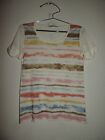 Gerard Darel Womens Size 1 Linen Shirt Short Sleeve Rainbow Colors