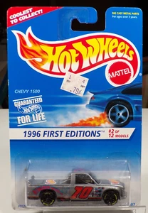 Hot Wheels 1996 First Editions Chevy 1500 2 of 12 Var Black 7-Sp w/ Tinted Win - Picture 1 of 2