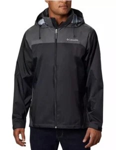 Columbia Men's Glennaker Lake Rain Jacket Hidden Hood Zippered Hand Pockets XXL - Picture 1 of 17