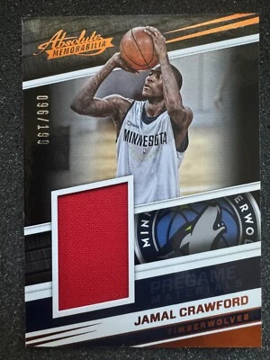 2017-18 Absolute Memorabilia PREGAME MATERIAL 96/199 Jamal Crawford Timberwolves - Image 1 of 2