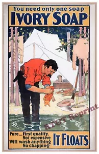 Jabón de marfil Wall Art Procter & Gamble 1898 anuncio 11x17 pulgadas - Imagen 1 de 1