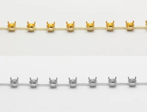 Cupchain para ajustar Chaton forma piedras redondas 6 mm, 8 mm diferentes colores - Imagen 1 de 4