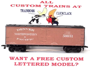 HO SCALE CUSTOM LETTERED DENVER & NORTHWESTERN RR REEFER AVAIL IN O SCALE - Picture 1 of 12