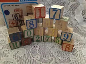 Playskool Wood Blocks In Original Box (1978) Made in USA Vintage Children's Toys - Picture 1 of 14