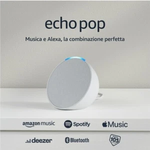 Nuovo Echo Pop Alexa  speaker intelligente assistente vocale Bianco - Foto 1 di 5