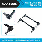 Inner Outer Tie Rod Ends Set 4 Fit for Nissan D22 Navara 4x4 Ute 4/1997-11/2005