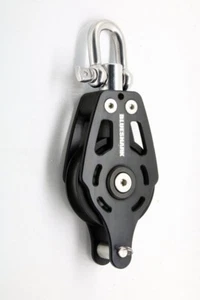 BLUESHARK 75mm Single Becket Aluminum Sailing Block 2771 - Foto 1 di 4