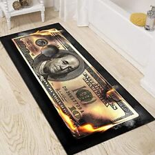 DVKKHD Money Runner Rugs for Hallways Burning 100 Dollar Bill Kitchen Rugs No...