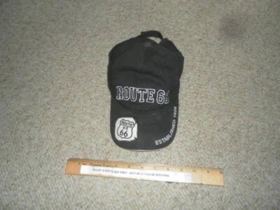 Gorra de béisbol Route 66 ajustable con tirantes ligeramente usada Foto 1 de 4