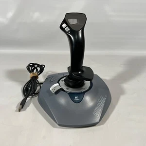Vtg Logitech  J-UD11 Wingman Attack 2 Joystick USB Controller Airplane Jet - Picture 1 of 10
