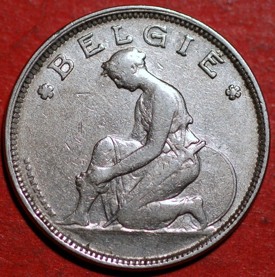Belgium 2 Francs 1924 Albert I Dutch text KM# 92 - Image 1 of 2