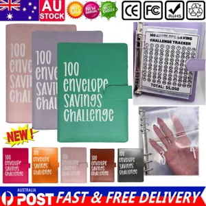 100 Envelope Challenge Binder Budget Savings Challenge Book Planner Save $5,050 - Picture 1 of 23