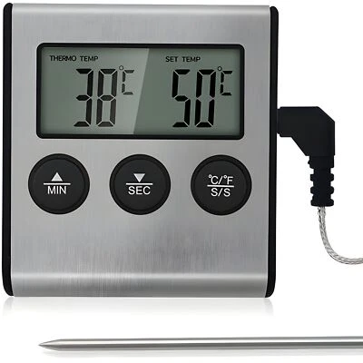 Grillthermometer Digitales  Fleischthermometer Bratenthermometer Backofen Retoo - Bild 1 von 4