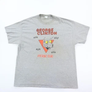 T-shirt vintage George Clinton uomo 2XL cane atomico grigio "perché devo sentire" rara - Foto 1 di 10